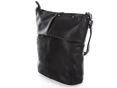 Miejska torebka damska z miękkiej skóry ekologicznej Jennifer Jones czarna - obrazek 2
