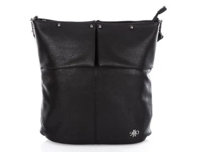 Miejska torebka damska z miękkiej skóry ekologicznej Jennifer Jones czarna - obrazek 1