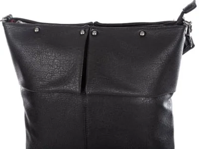 Miejska torebka damska z miękkiej skóry ekologicznej Jennifer Jones czarna - obrazek 6