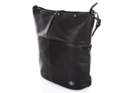 Miejska torebka damska z miękkiej skóry ekologicznej Jennifer Jones czarna - obrazek 3