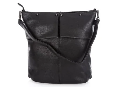 Miejska torebka damska z miękkiej skóry ekologicznej Jennifer Jones czarna - obrazek 4