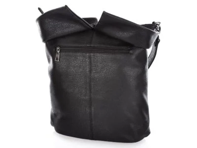 Miejska torebka damska z miękkiej skóry ekologicznej Jennifer Jones czarna - obrazek 5