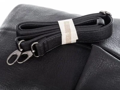 Miejska torebka damska z miękkiej skóry ekologicznej Jennifer Jones czarna - obrazek 7