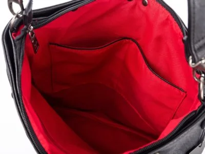 Miejska torebka damska z miękkiej skóry ekologicznej Jennifer Jones czarna - obrazek 11