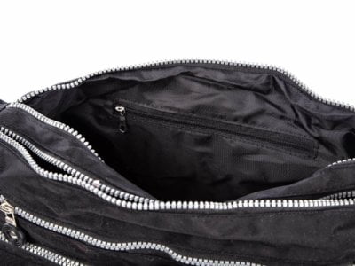 Lekka torebka damska sportowa turystyczna z kreszu Bag Street czarna - obrazek 3