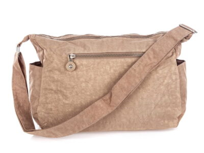 Lekka torebka damska sportowa turystyczna z kreszu Bag Street beżowa - obrazek 4