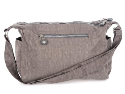 Lekka torebka damska sportowa turystyczna z kreszu Bag Street szara - obrazek 4