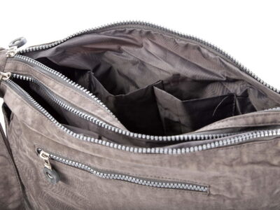 Lekka torebka damska sportowa turystyczna z kreszu Bag Street szara - obrazek 2