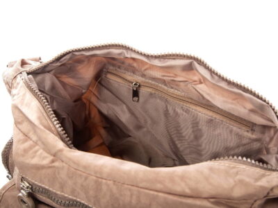 Torebka damska z kreszu turystyczna Bag Street beżowa - obrazek 3