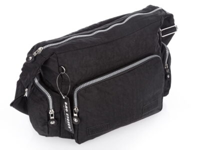 Torebka damska czarna bardzo lekka wykonana z kreszu Bag Street - obrazek 4