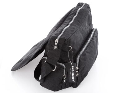 Torebka damska czarna bardzo lekka wykonana z kreszu Bag Street - obrazek 3