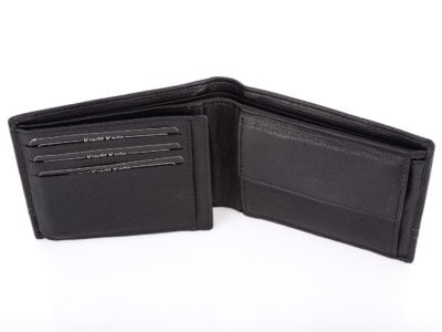 Poziomy portfel męski skórzany J Jones trifold RFID czarno-szary - obrazek 6
