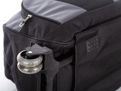 Torba podróżna na kółkach i do ręki ze stelażem Bag Street czarna - obrazek 4