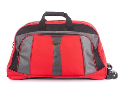 Torba podróżna na kółkach i do ręki ze stelażem Bag Street czerwona - obrazek 2