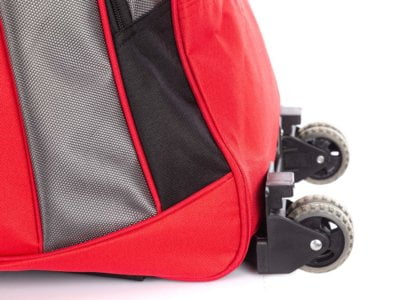 Torba podróżna na kółkach i do ręki ze stelażem Bag Street czerwona - obrazek 10