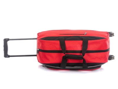 Torba podróżna na kółkach i do ręki ze stelażem Bag Street czerwona - obrazek 3