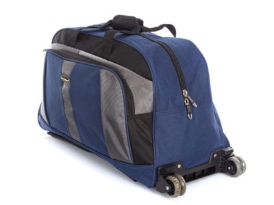 Torba podróżna na kółkach i do ręki ze stelażem Bag Street granatowa - obrazek 6