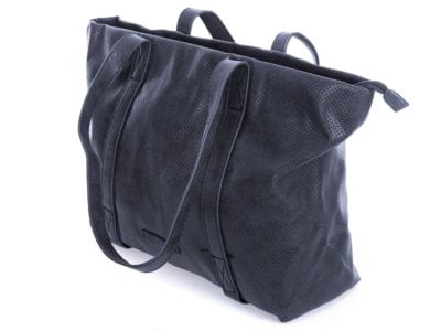 Torba damska shopper bag ażurowa granatowa Jennifer Jones - obrazek 3