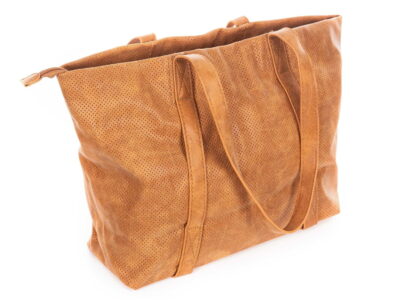 Torba damska shopper bag ażurowa koniakowa Jennifer Jones - obrazek 7