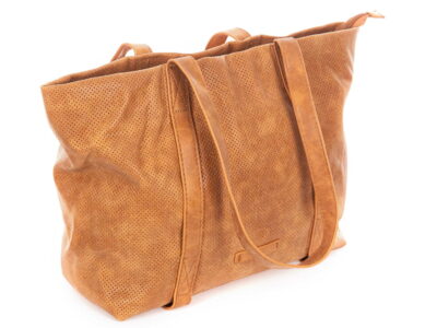 Torba damska shopper bag ażurowa koniakowa Jennifer Jones - obrazek 6