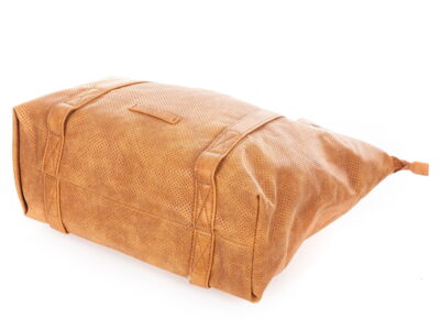 Torba damska shopper bag ażurowa koniakowa Jennifer Jones - obrazek 5