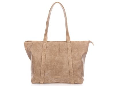 Torba damska shopper bag ażurowa beżowa Jennifer Jones - obrazek 1