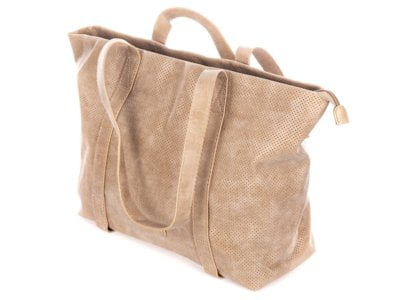 Torba damska shopper bag ażurowa beżowa Jennifer Jones - obrazek 7