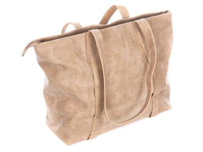 Torba damska shopper bag ażurowa beżowa Jennifer Jones - obrazek 6