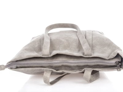 Torba damska shopper bag ażurowa szara Jennifer Jones - obrazek 6