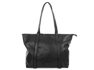 Torba damska shopper bag ażurowa czarna Jennifer Jones - obrazek 1
