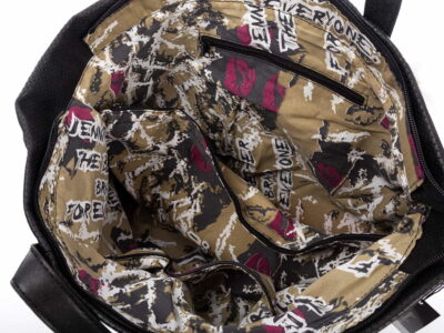 Torba damska shopper bag ażurowa czarna Jennifer Jones - obrazek 5