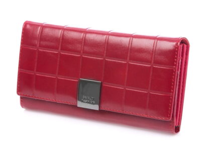 CAVALDI modny czerwony portfel damski z pudełkiem na prezent skóra naturalna - obrazek 8