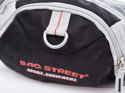 Czarno szara saszetka na brzuch bag street