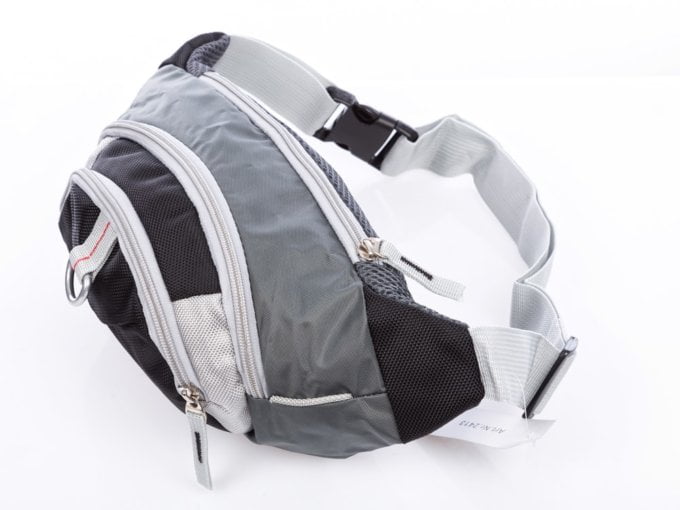 Czarno szara saszetka na brzuch bag street