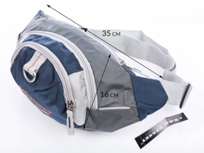 Sportowa saszetka na brzuch Bag Street granatowo-szara - obrazek 2