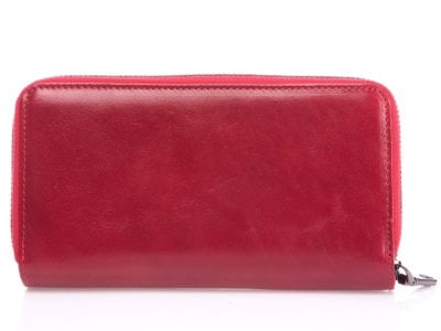 Elegancki portfel skórzany damski czerwony Italy Fashion - obrazek 7