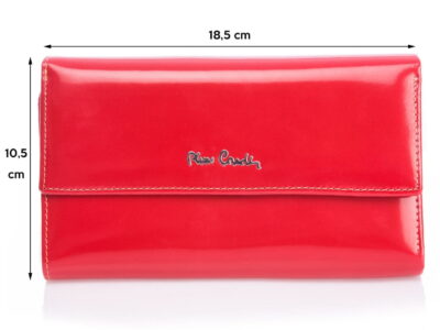 Pojemny elegancki portfel skórzany czerwony PIERRE CARDIN - obrazek 10