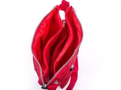 Lekka oraz wygodna torebka damska materiałowa Bag Street czerwona - obrazek 5