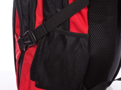 Czerwony sportowy plecak, szkolny, na wycieczkę - obrazek 4