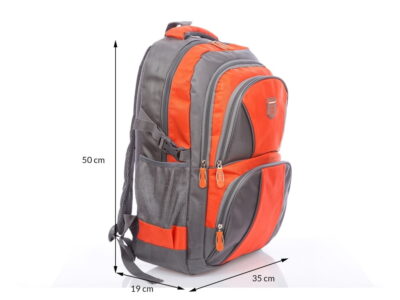 Pomarańczowo-szary sportowy pojemny plecak Bag Street - obrazek 9
