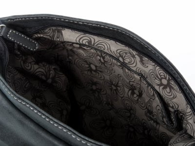 Torebka damska raportówka z klapką czarna Bag Street - obrazek 3