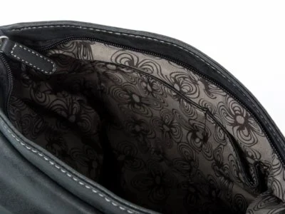 Torebka damska raportówka z klapką czarna Bag Street - obrazek 3