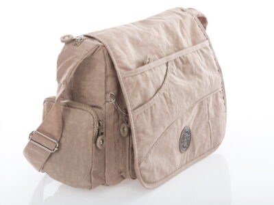 Torebka damska beżowa bardzo lekka wykonana z kreszu Bag Street - obrazek 7