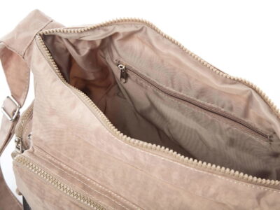 Torebka damska beżowa bardzo lekka wykonana z kreszu Bag Street - obrazek 3