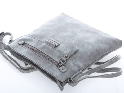 Wygodna torebka damska listonoszka miejska Jennifer Jones szara - obrazek 4