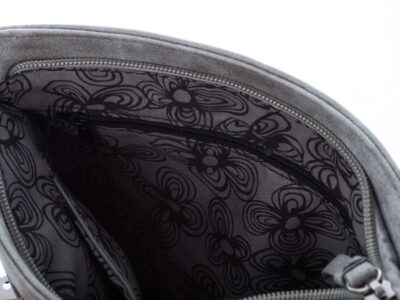 Wygodna torebka damska listonoszka miejska Jennifer Jones szara - obrazek 3