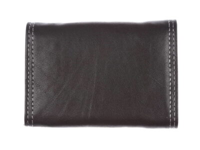 Mały czarny portfel męski wykonany ze skóry naturalnej Wild's - obrazek 5