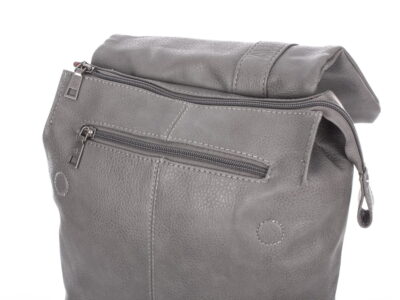 Elegancki plecak damski w kolorze szarym ze skóry ekologicznej - obrazek 4