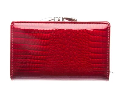 Lśniący portfel damski czerwony duży Jennifer Jones - obrazek 3