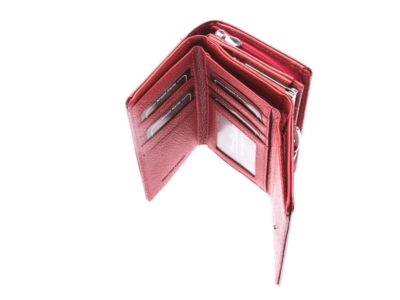 Lśniący portfel damski czerwony duży Jennifer Jones - obrazek 6